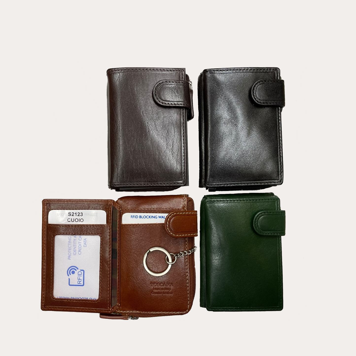 Leather Wallet with Key/Coin Section