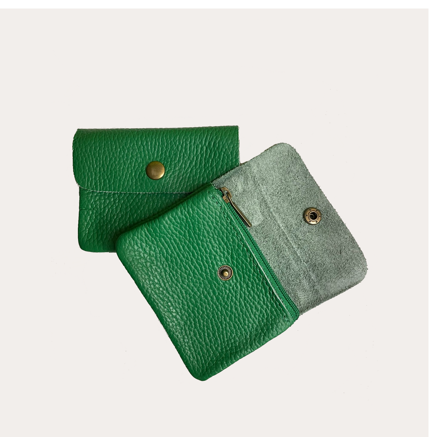 Green Leather Coin Purse