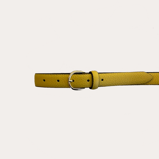 Ladies Mustard Leather Belt