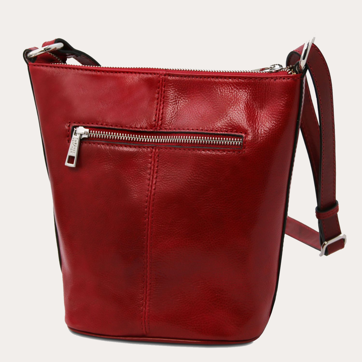 Tuscany Leather Red Leather Shoulder Bag