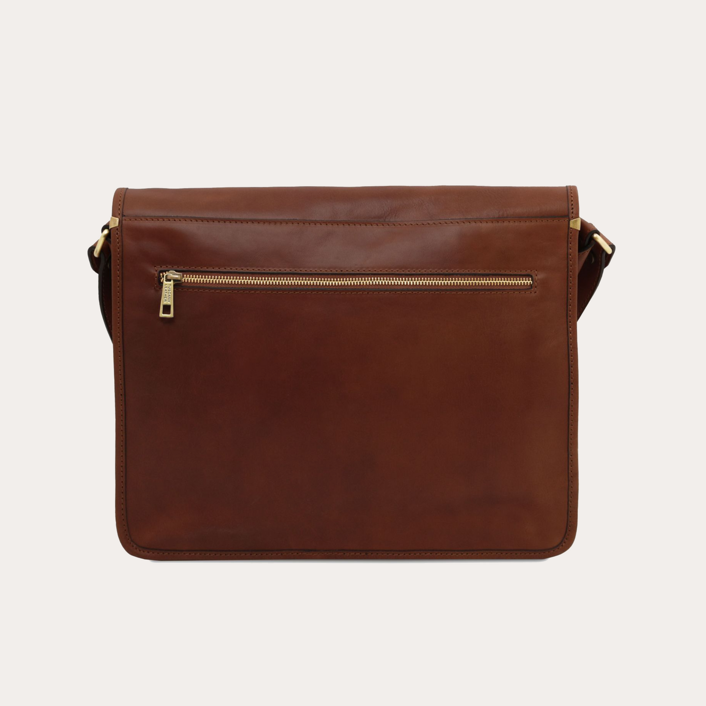 Tuscany Leather Two Compartments Brown Leather Shoulder bag - Large Size