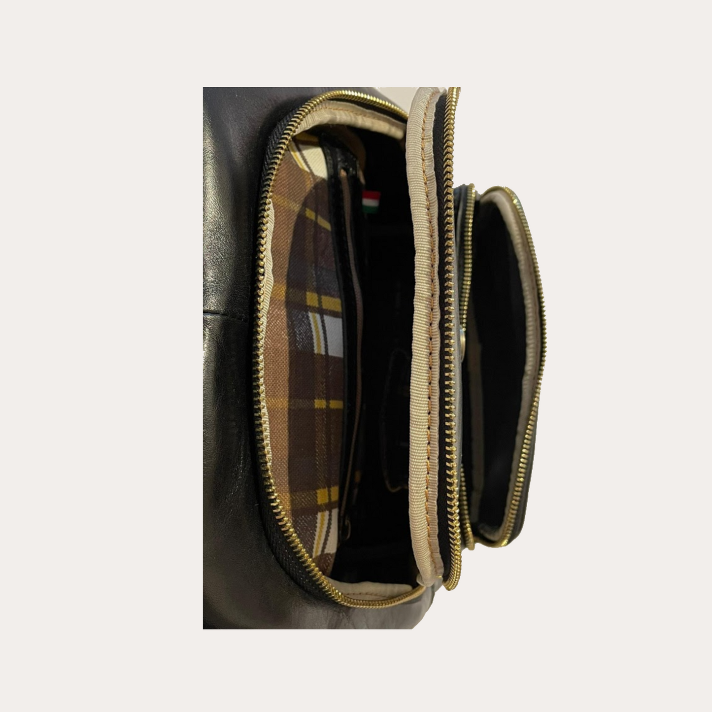 Black Leather Backpack