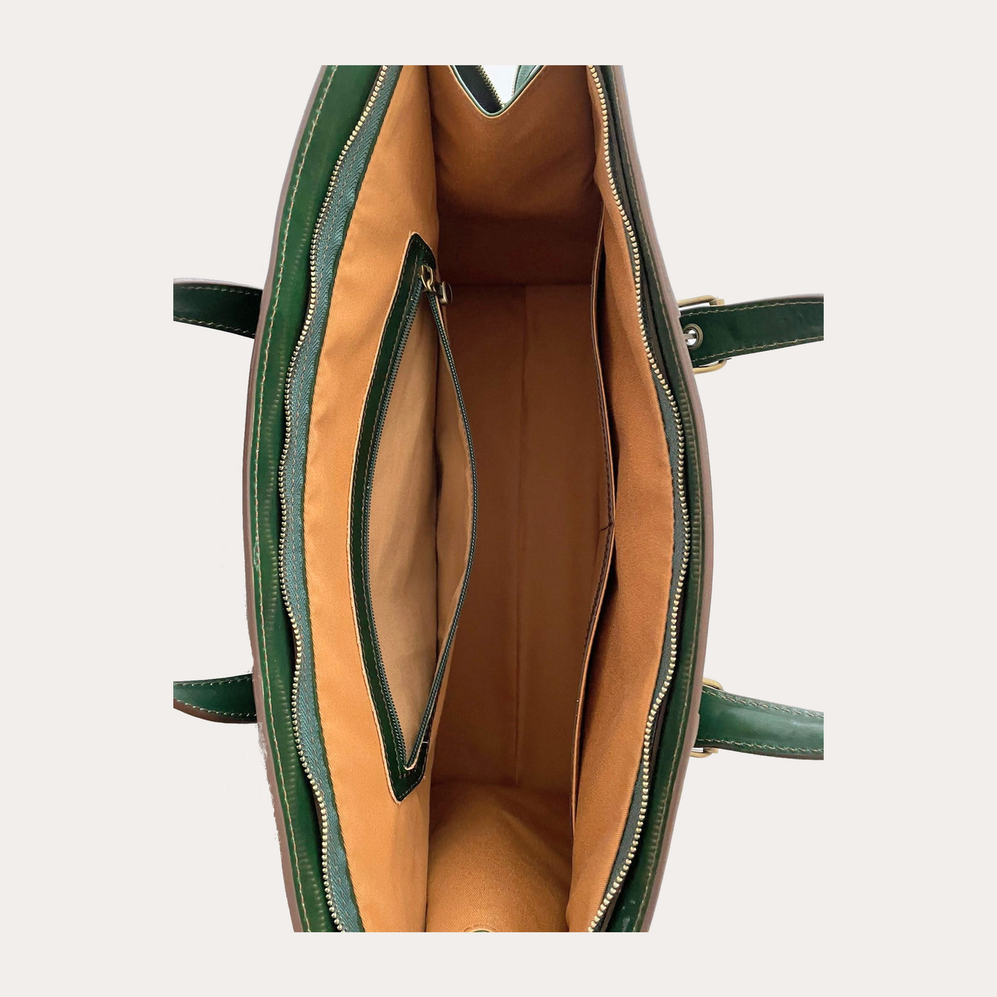 Ladies Green Leather Weekend Bag