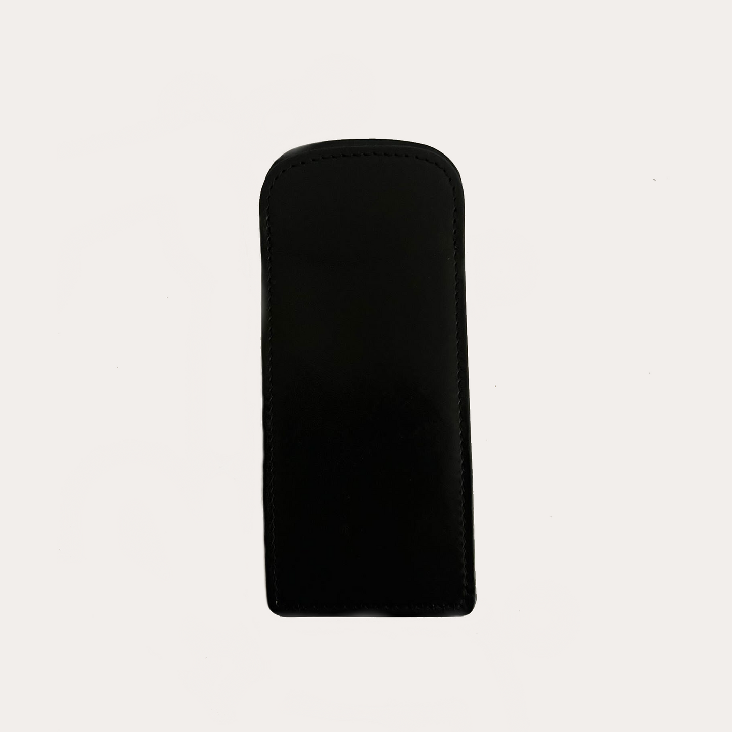 Slim Black Leather Glasses Case