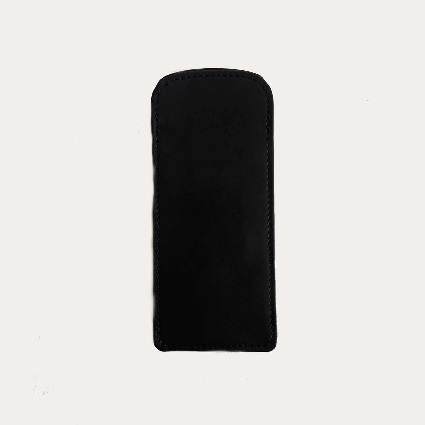 Slim Navy Leather Glasses Case