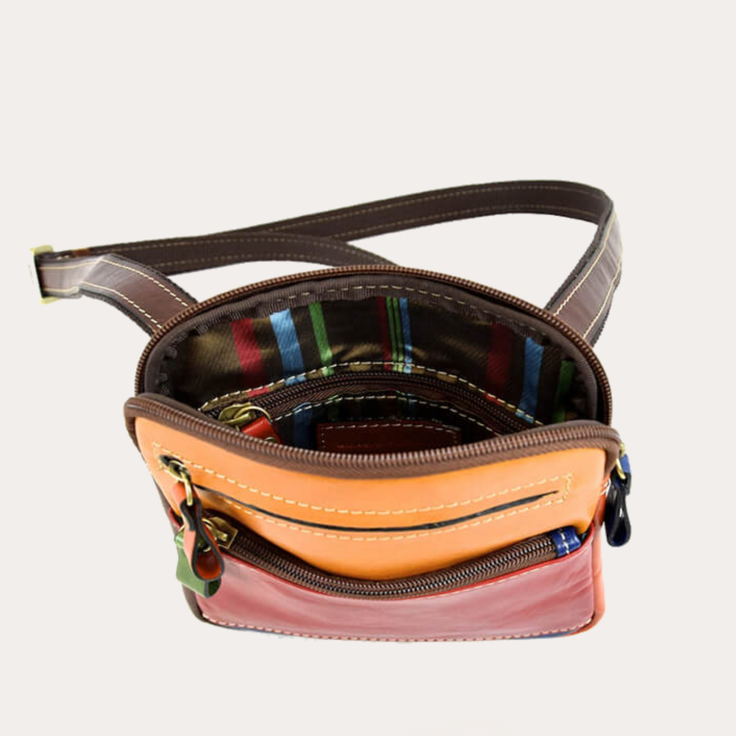 Multi-Colour Leather Shoulder Bag
