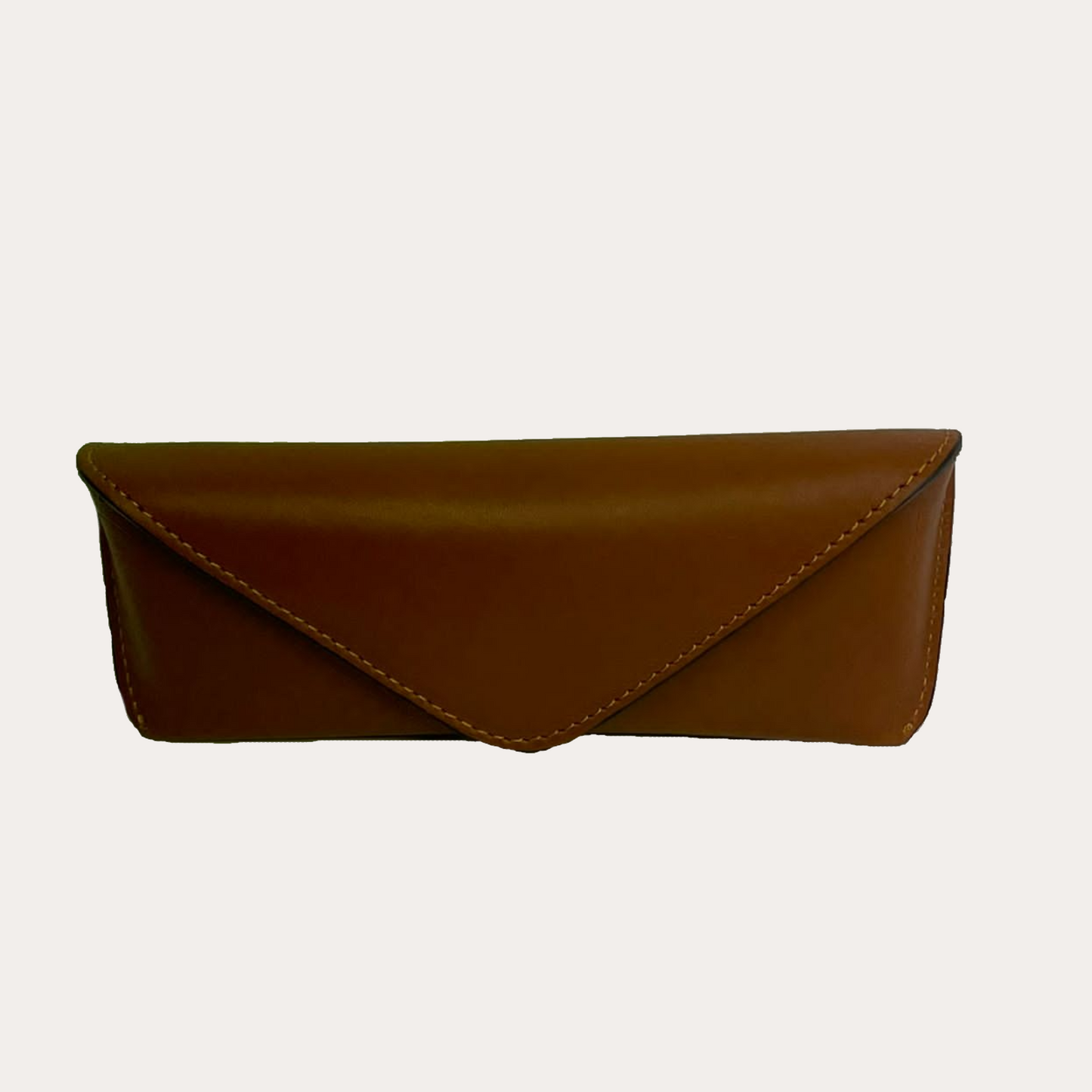 Cognac Leather Glasses Case