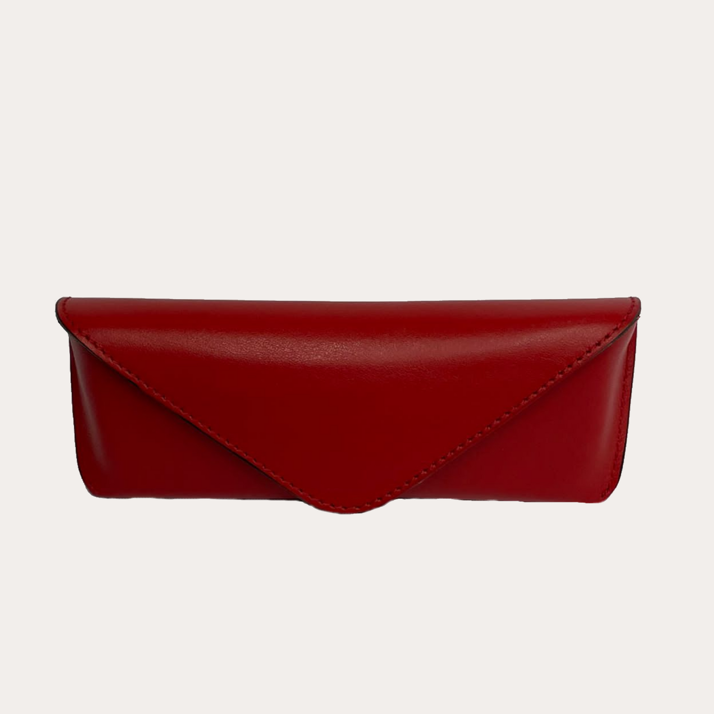 Red Leather Glasses Case