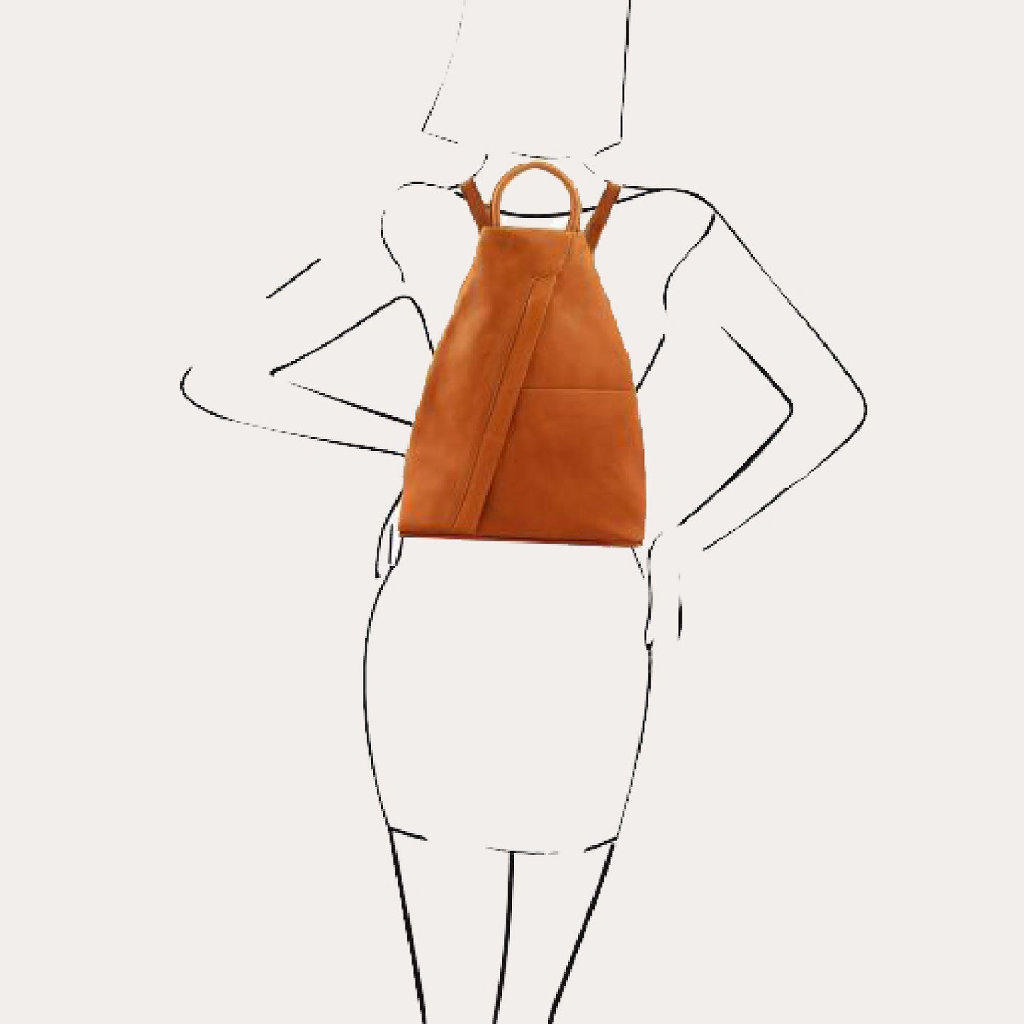 Tuscany Leather Cognac Leather Backpack