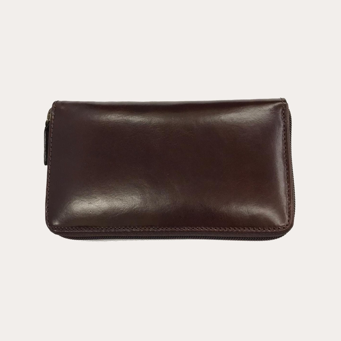 Gianni Conti Brown Leather Zip Around Purse