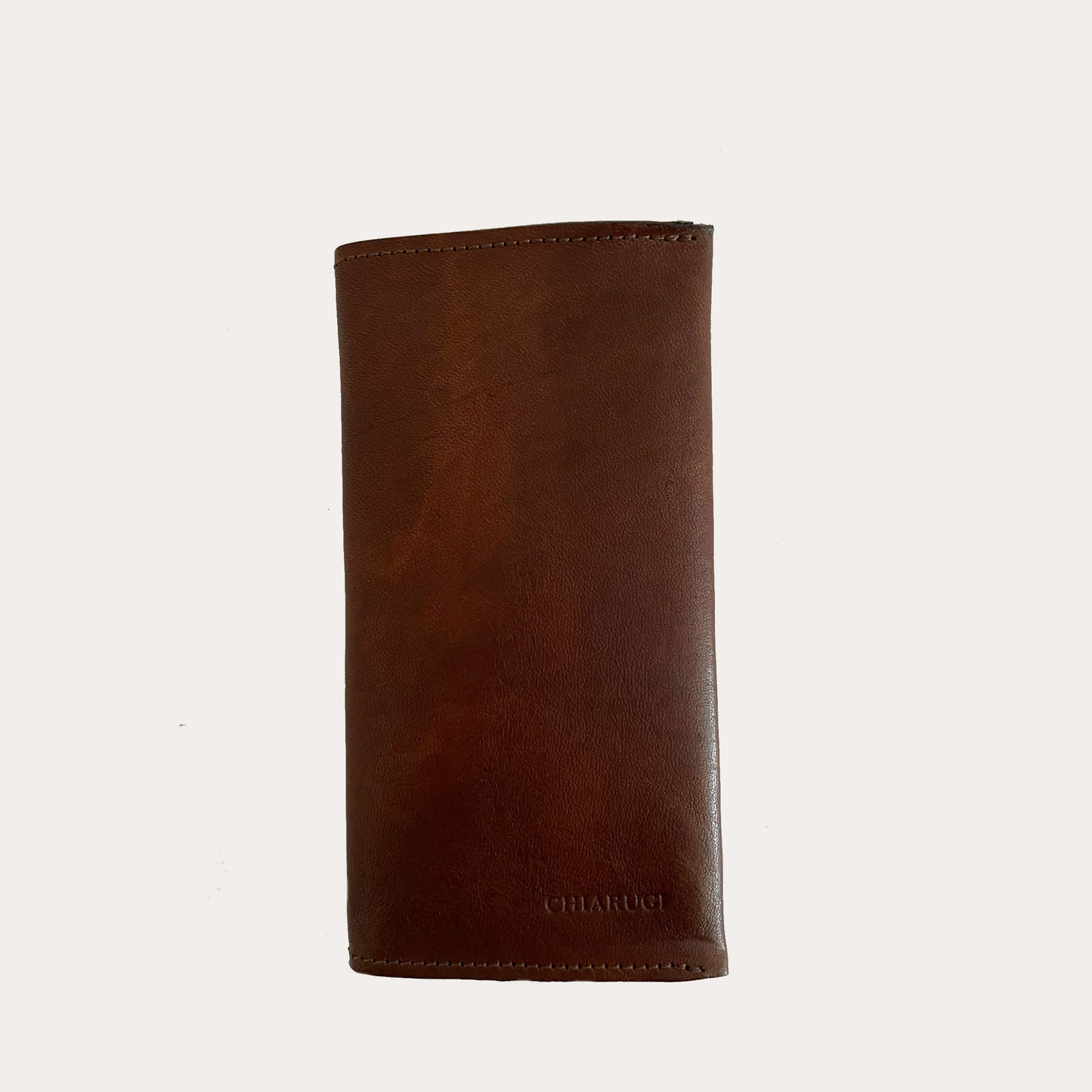 Chiarugi Brown Vintage Leather Phone Wallet