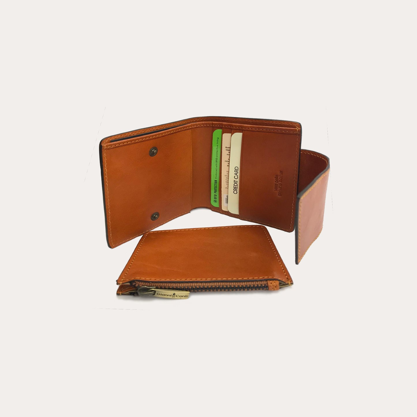 Gianni Conti Yellow Leather Purse