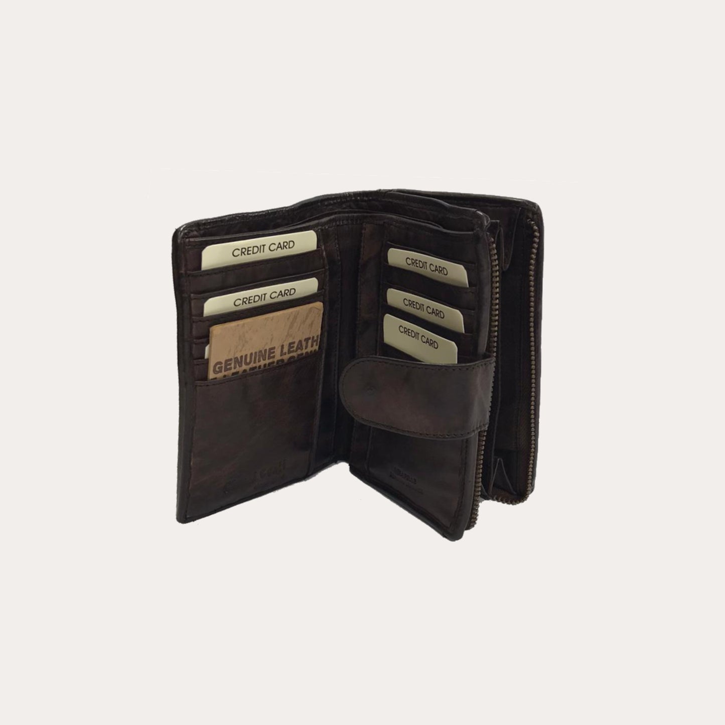 Gianni Conti Brown Woven Leather Purse