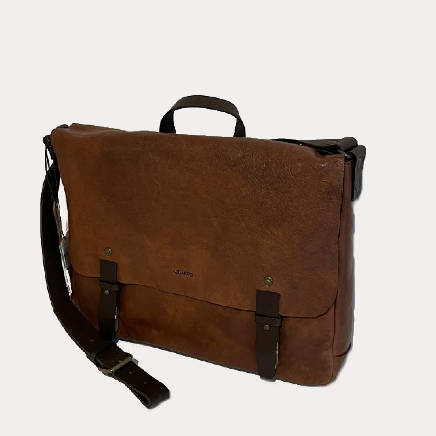Chiarugi Brown Vintage Leather Satchel