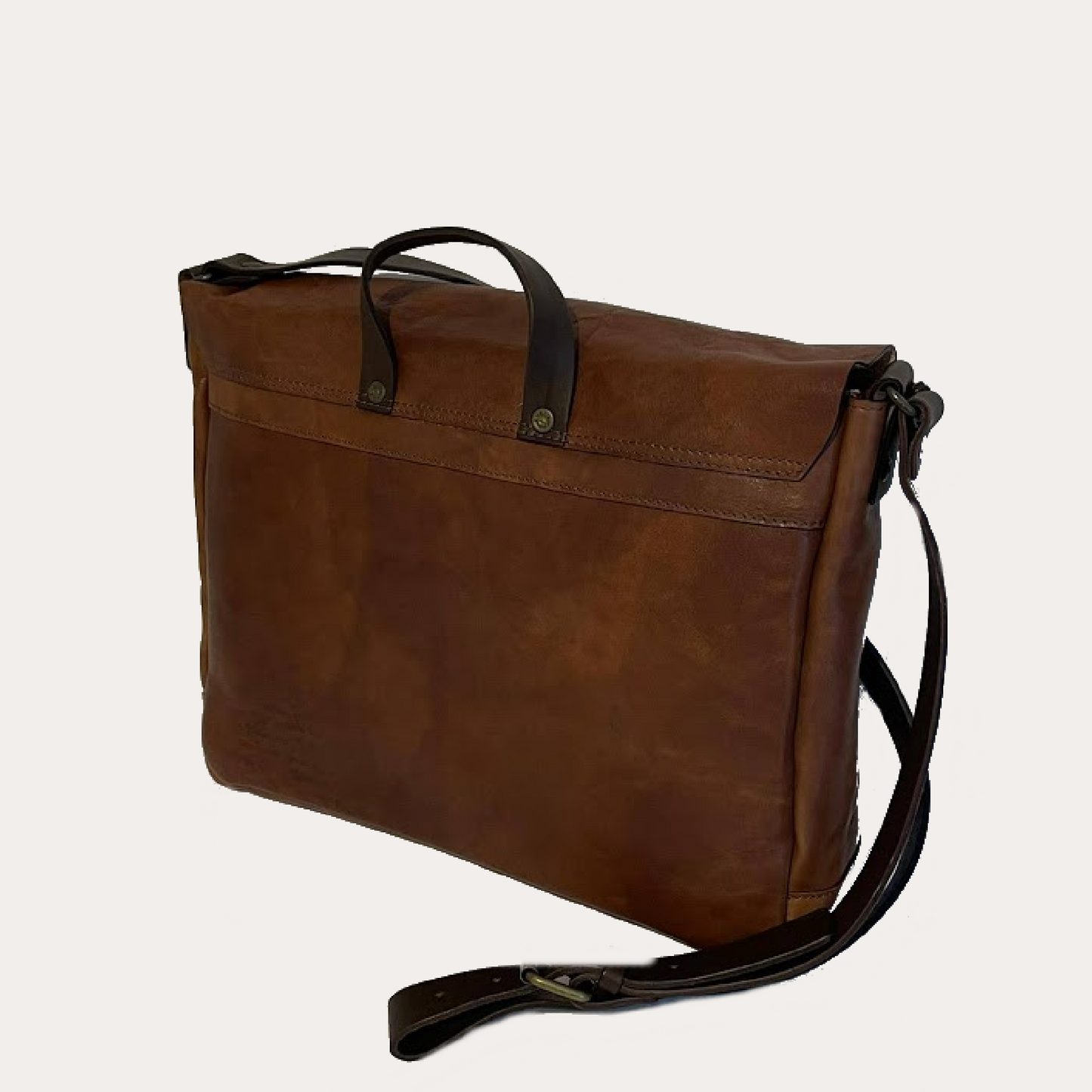 Chiarugi Brown Vintage Leather Satchel