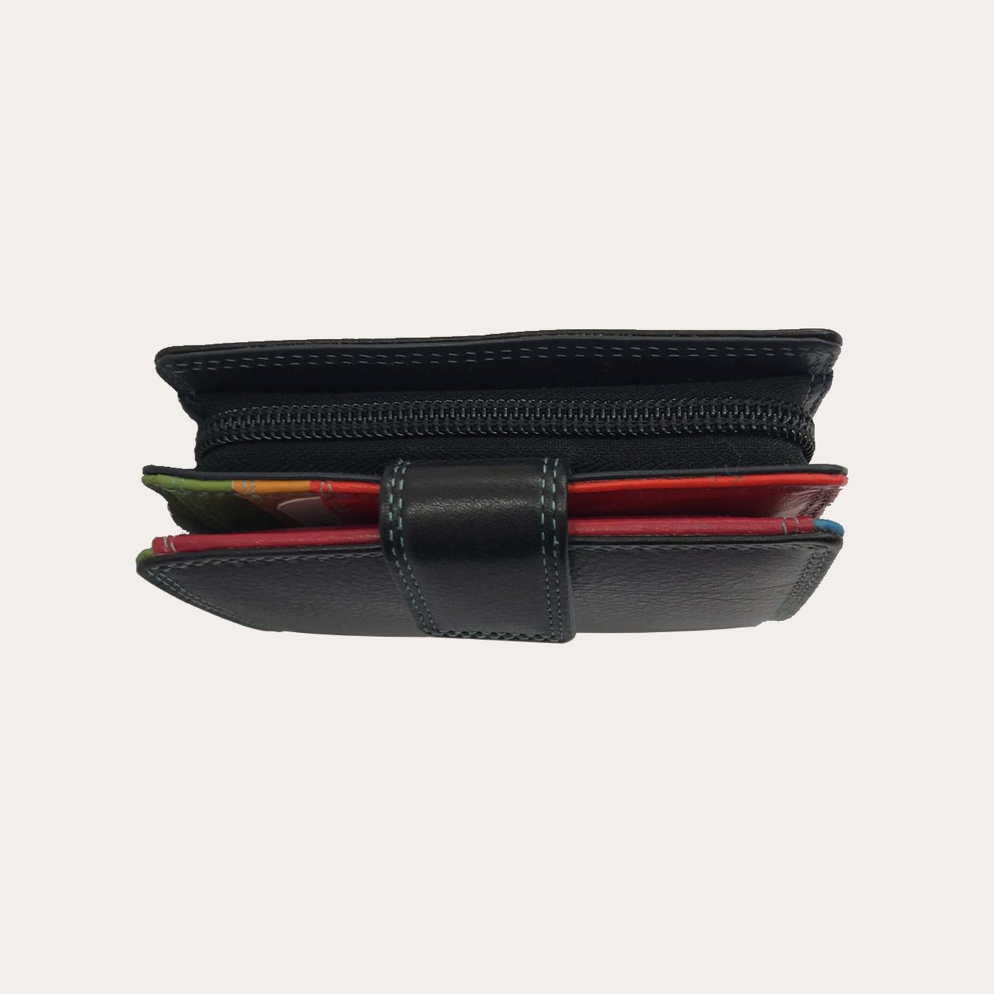 Black/Tropical Leather Purse