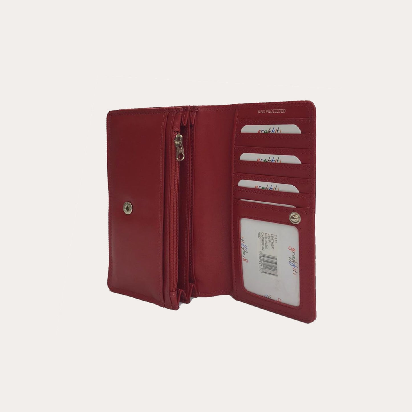 Red Flap over Leather Purse