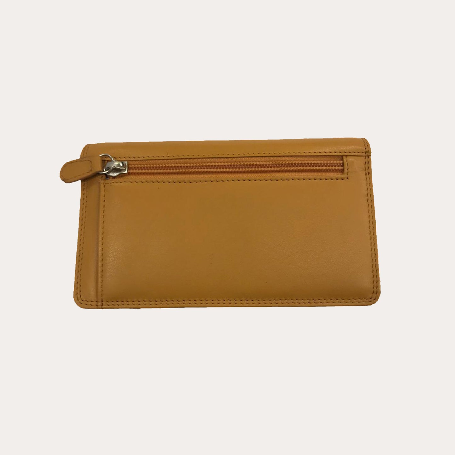 Yellow Flap over Leather Purse