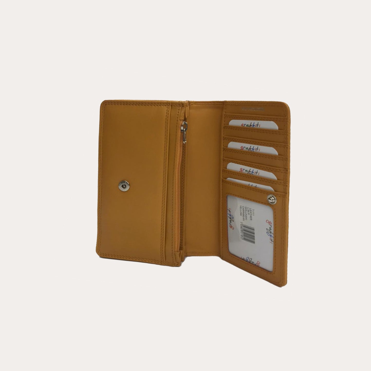 Yellow Flap over Leather Purse