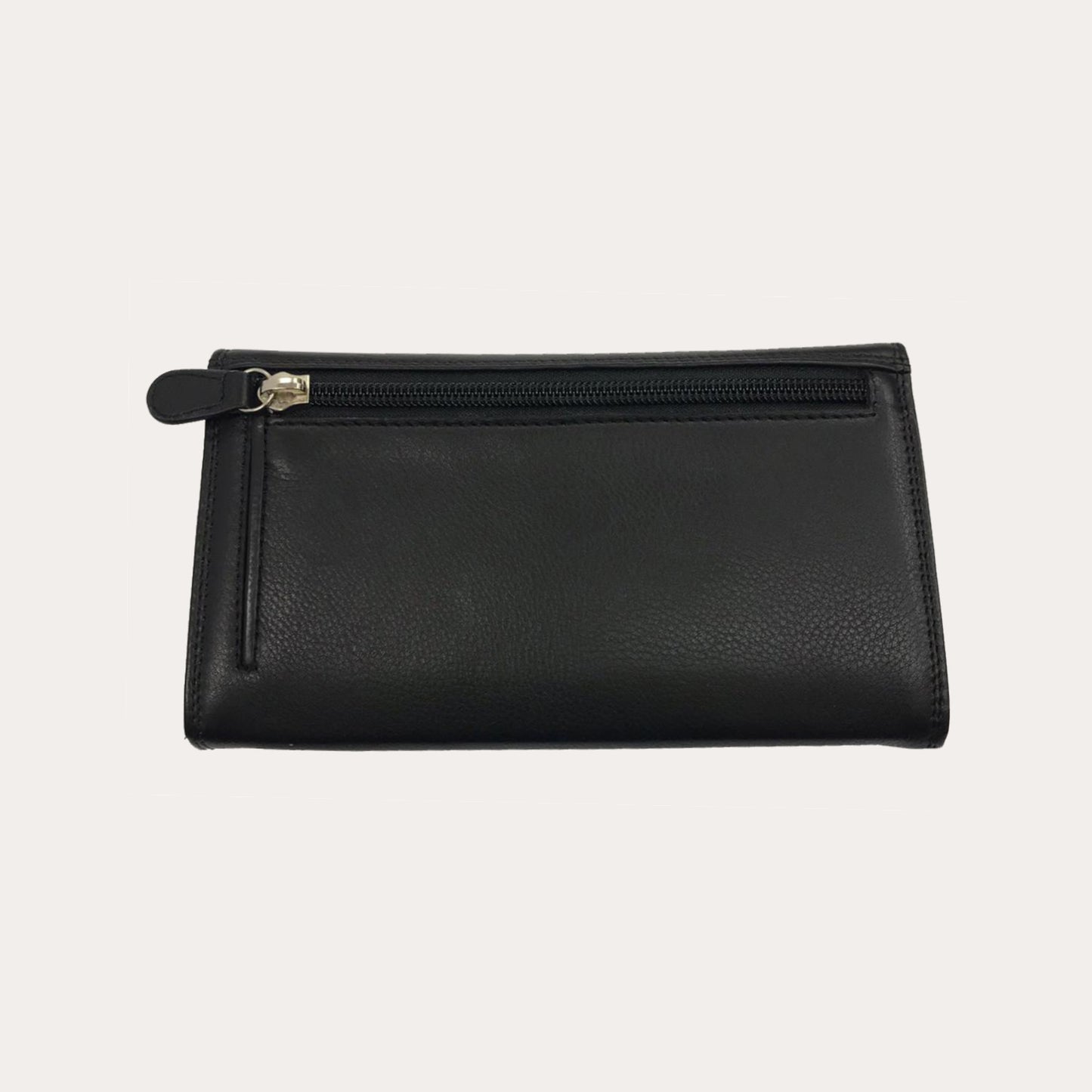 Black Flap over Leather Purse