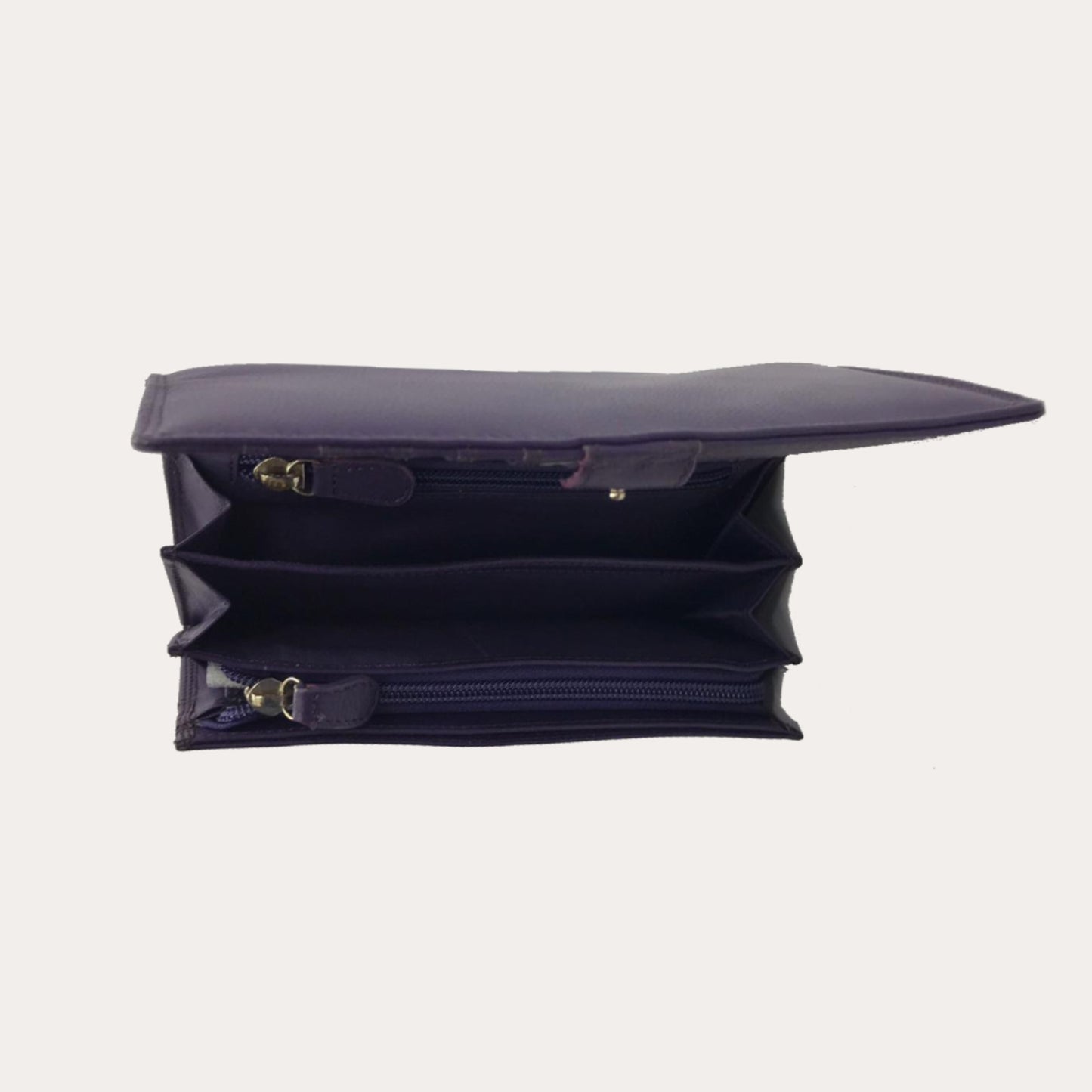Black Flap over Leather Purse