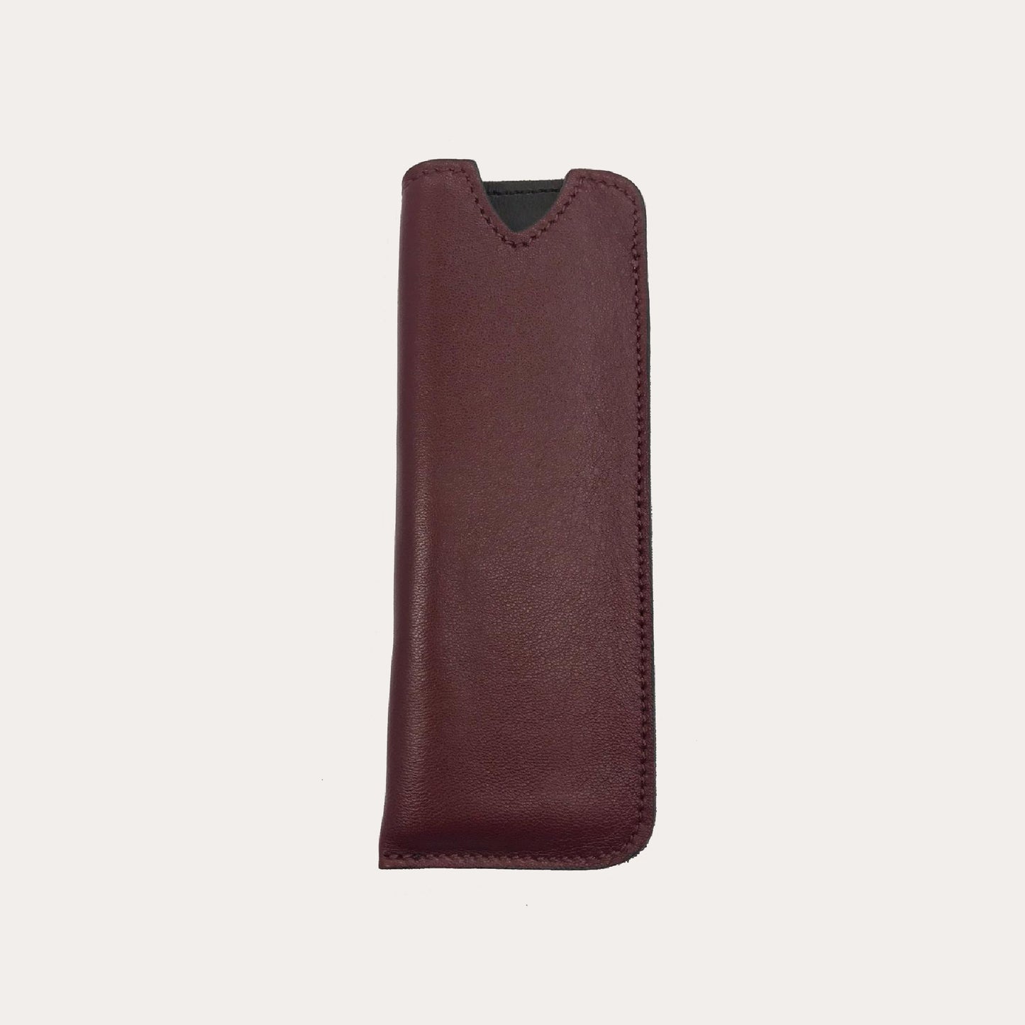 Burgundy Leather Glasses Case