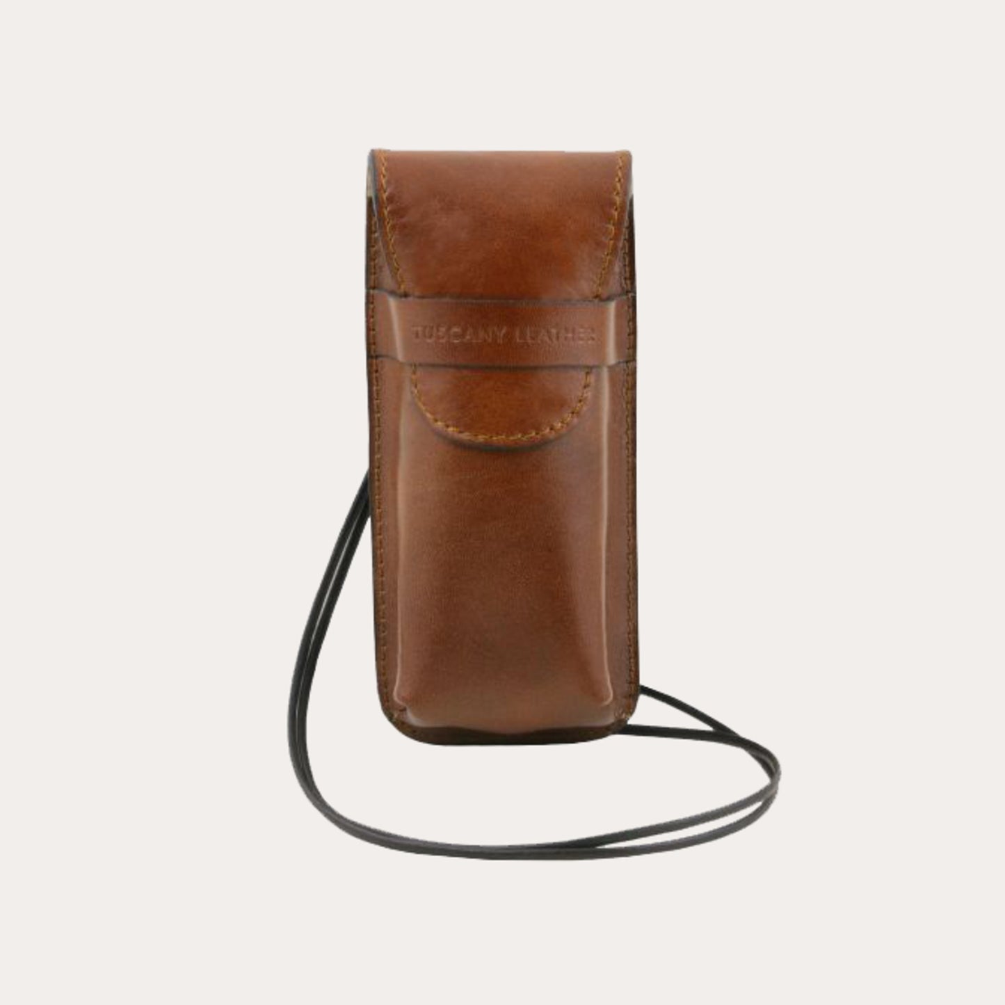 Tuscany Leather Brown Leather Glasses Case