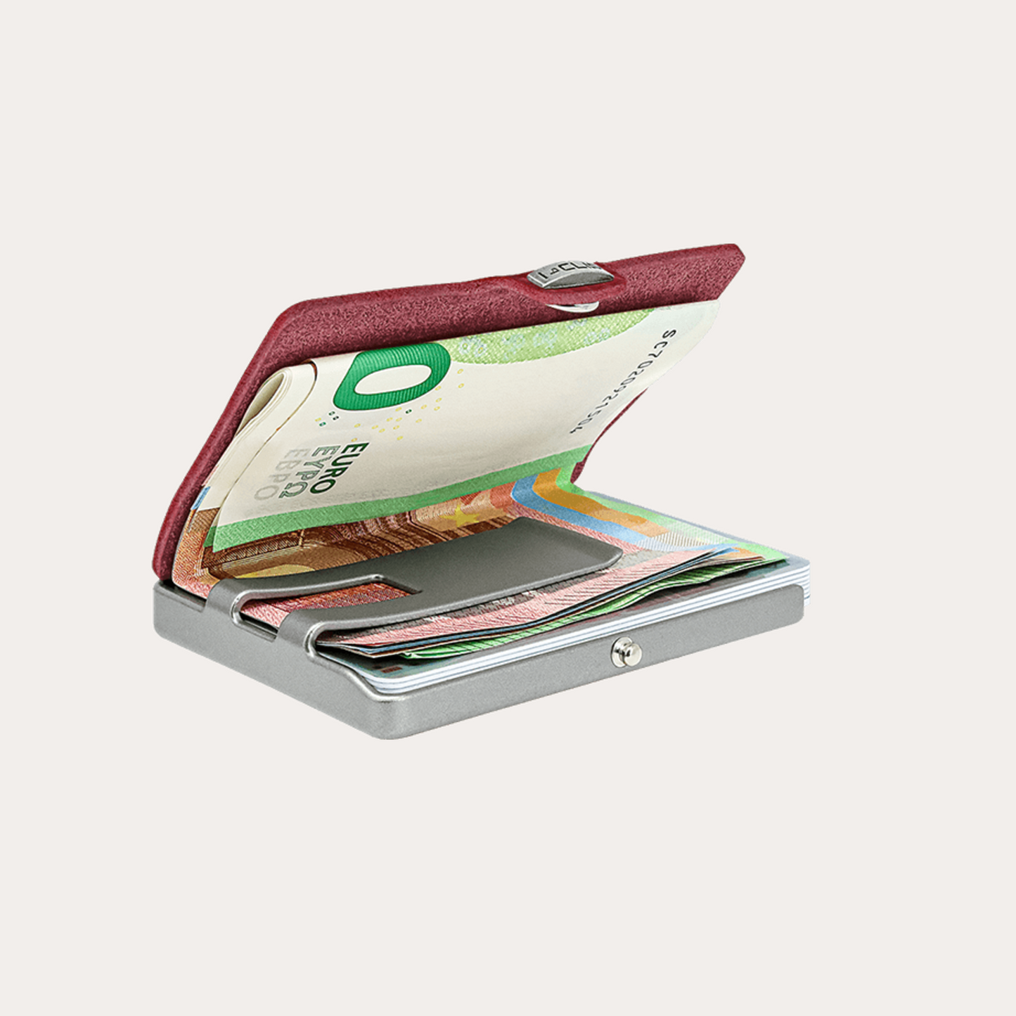 Red Leather I-Clip Wallet