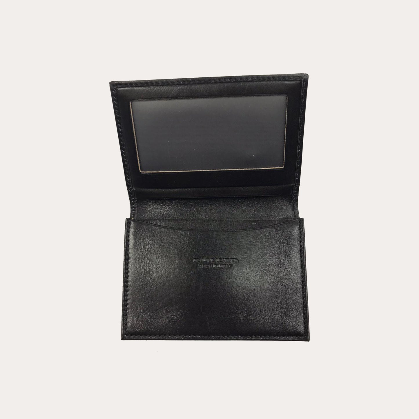Black Leather Business Card Holder