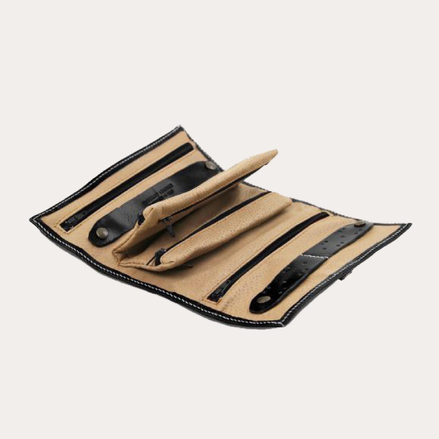 Tuscany Leather Black Leather Jewellery Roll