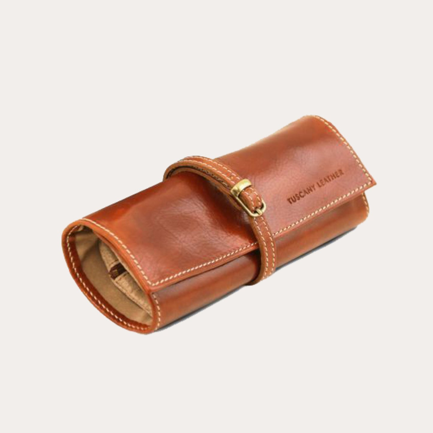 Tuscany Leather Black Leather Jewellery Roll