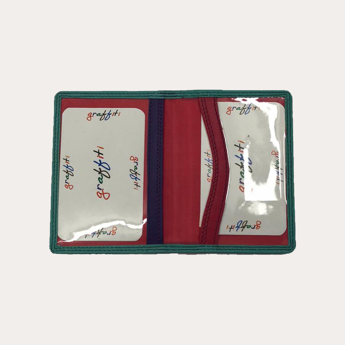 Black/Haze Leather Credit Card or Bus Pass Holder