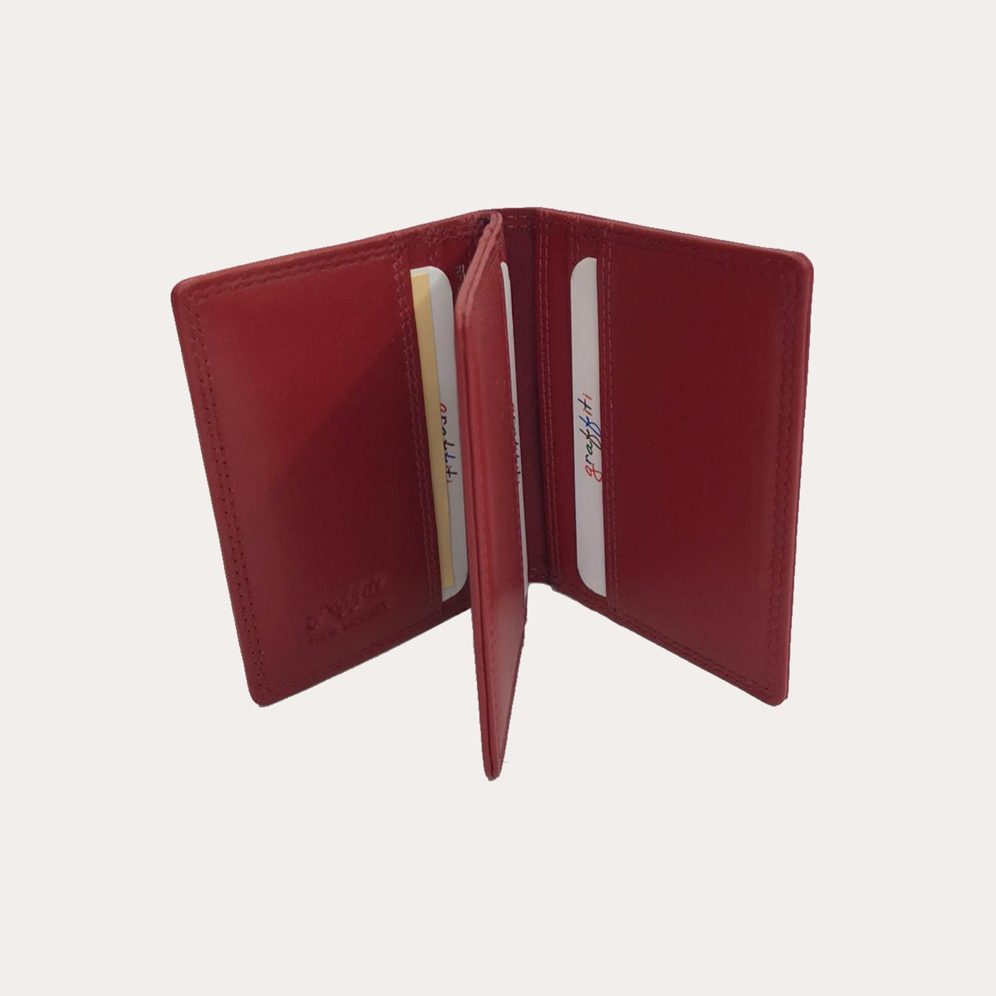 Red Leather Credit Card Holder