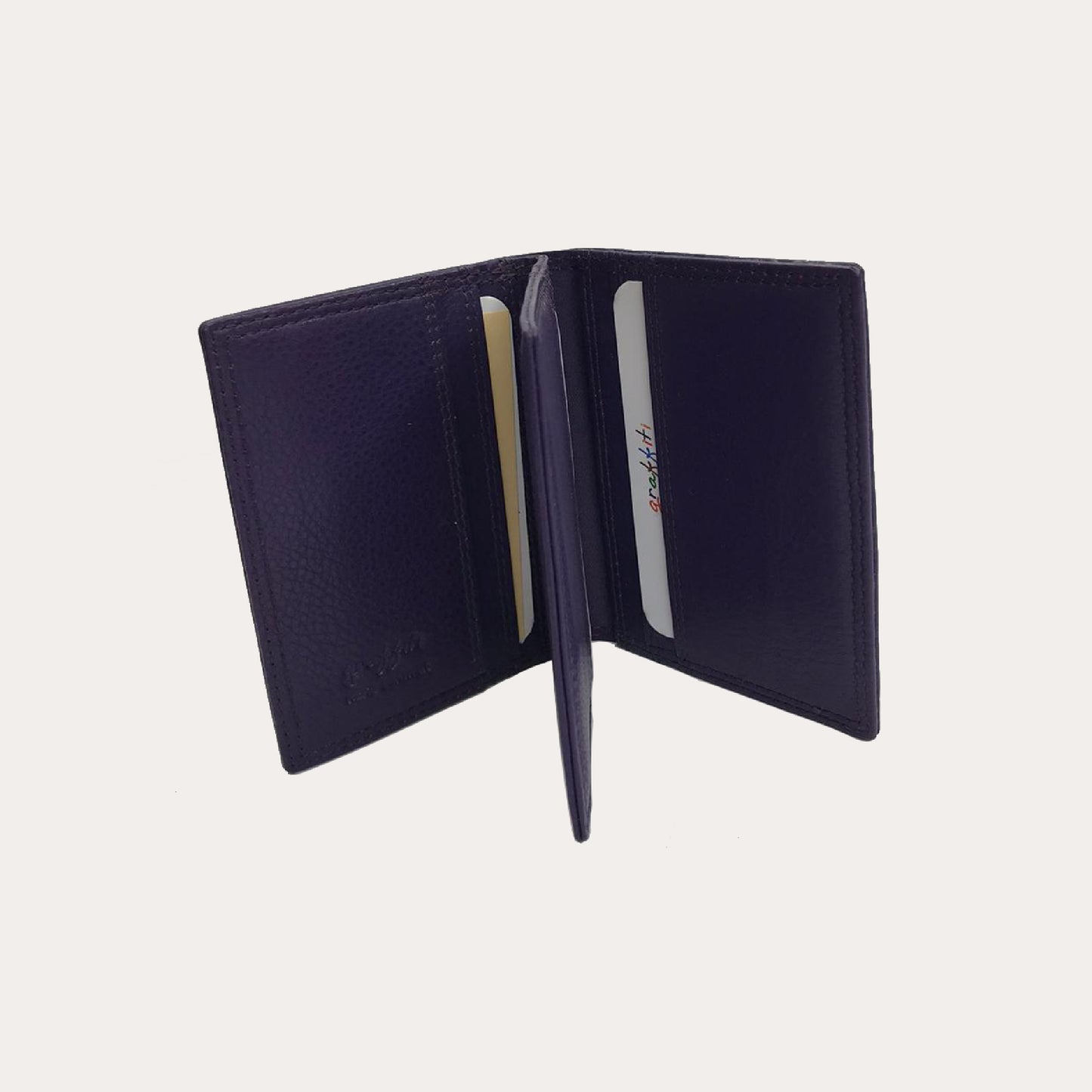 Purple Leather Credit Card Holder