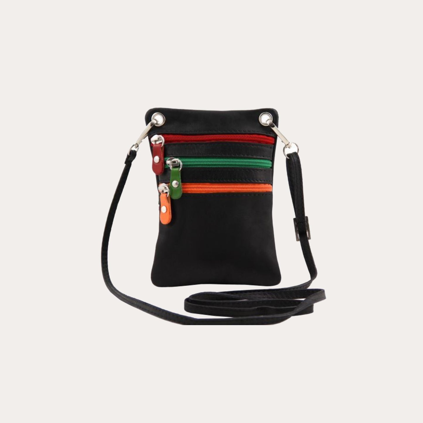 Tuscany Leather Black Leather Crossbody Bag