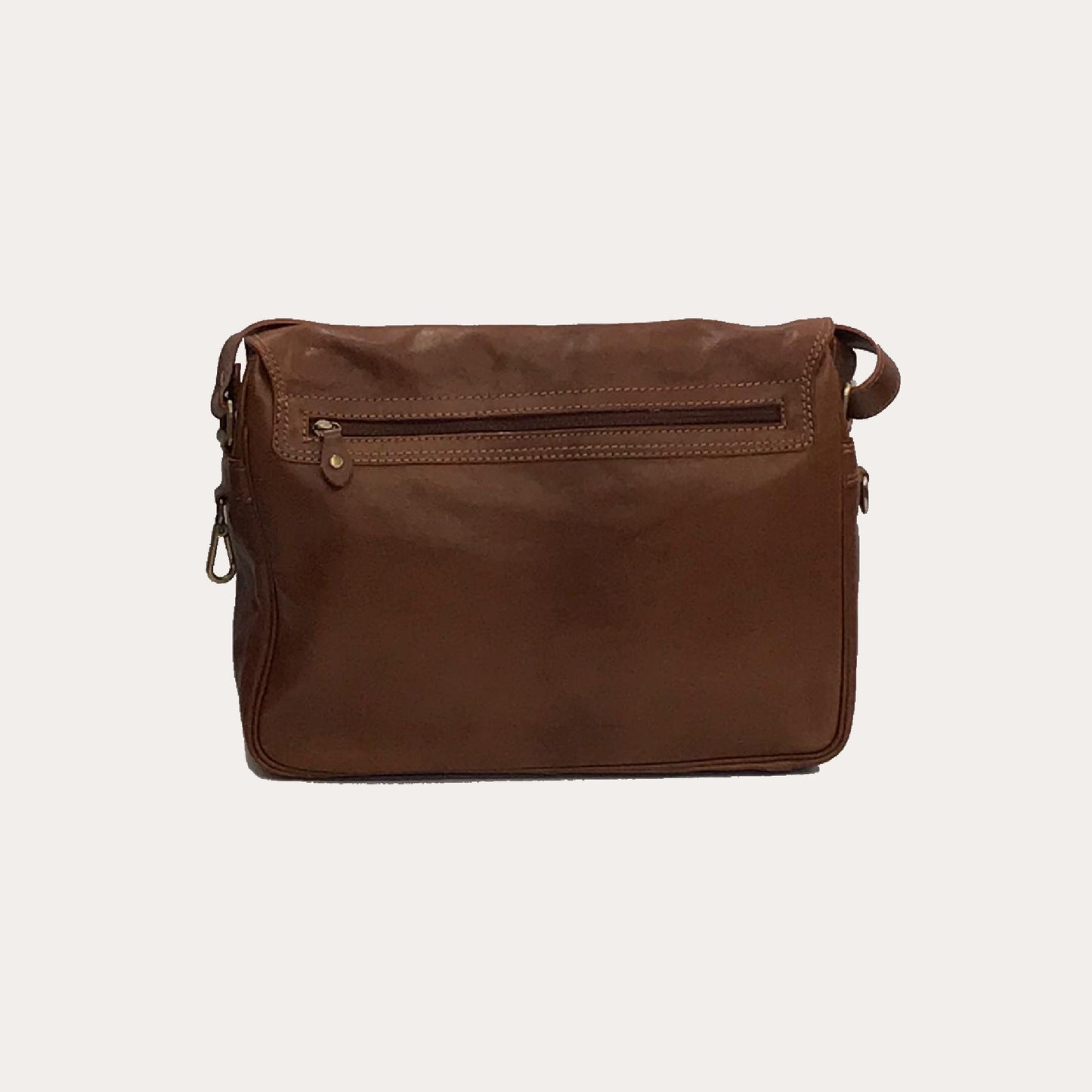 I Medici Brown Leather Messenger Bag