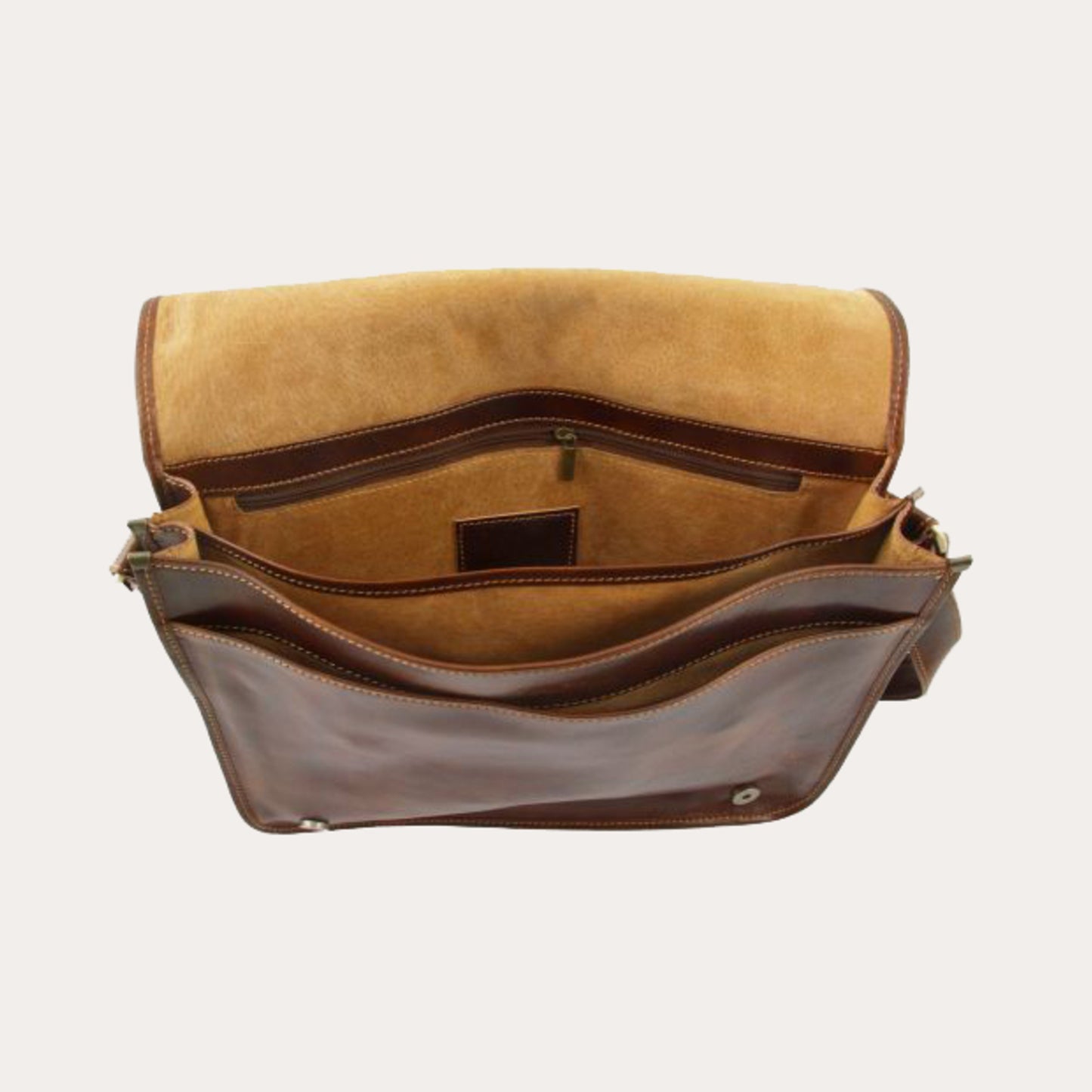 Tuscany Leather Brown Leather Messenger Bag