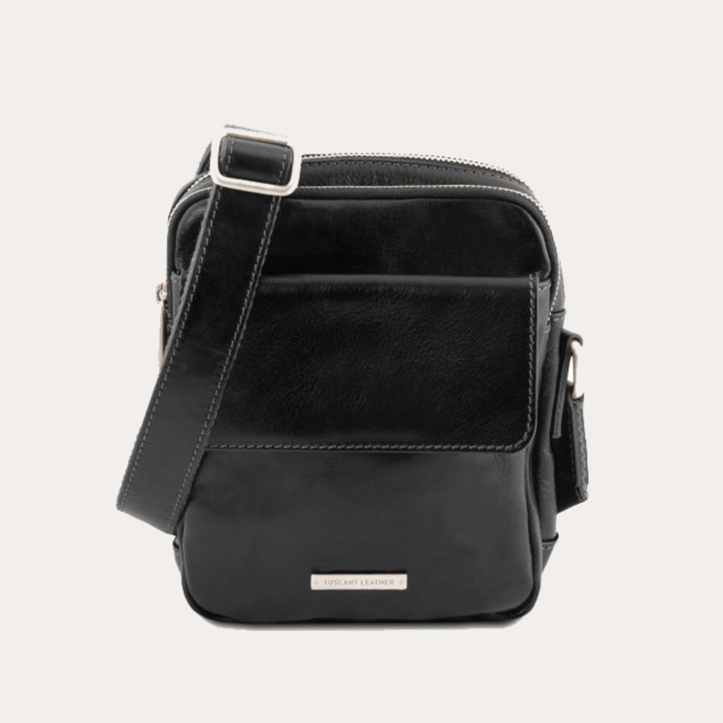 Tuscany Leather Black Leather Crossbody Bag