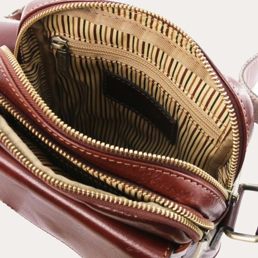 Tuscany Leather Black Leather Crossbody Bag