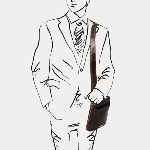 Tuscany Leather Dark Brown Leather Crossbody Bag