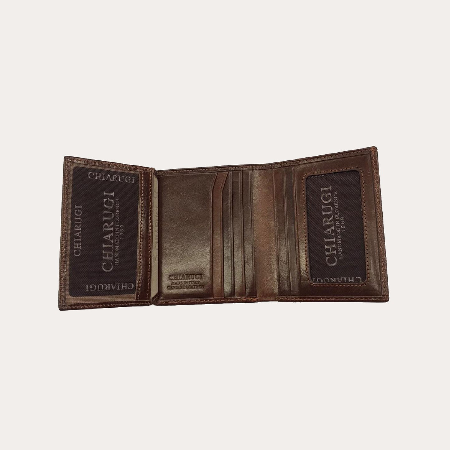 Chiarugi Maroon Leather Wallet-7 Credit Card Sections