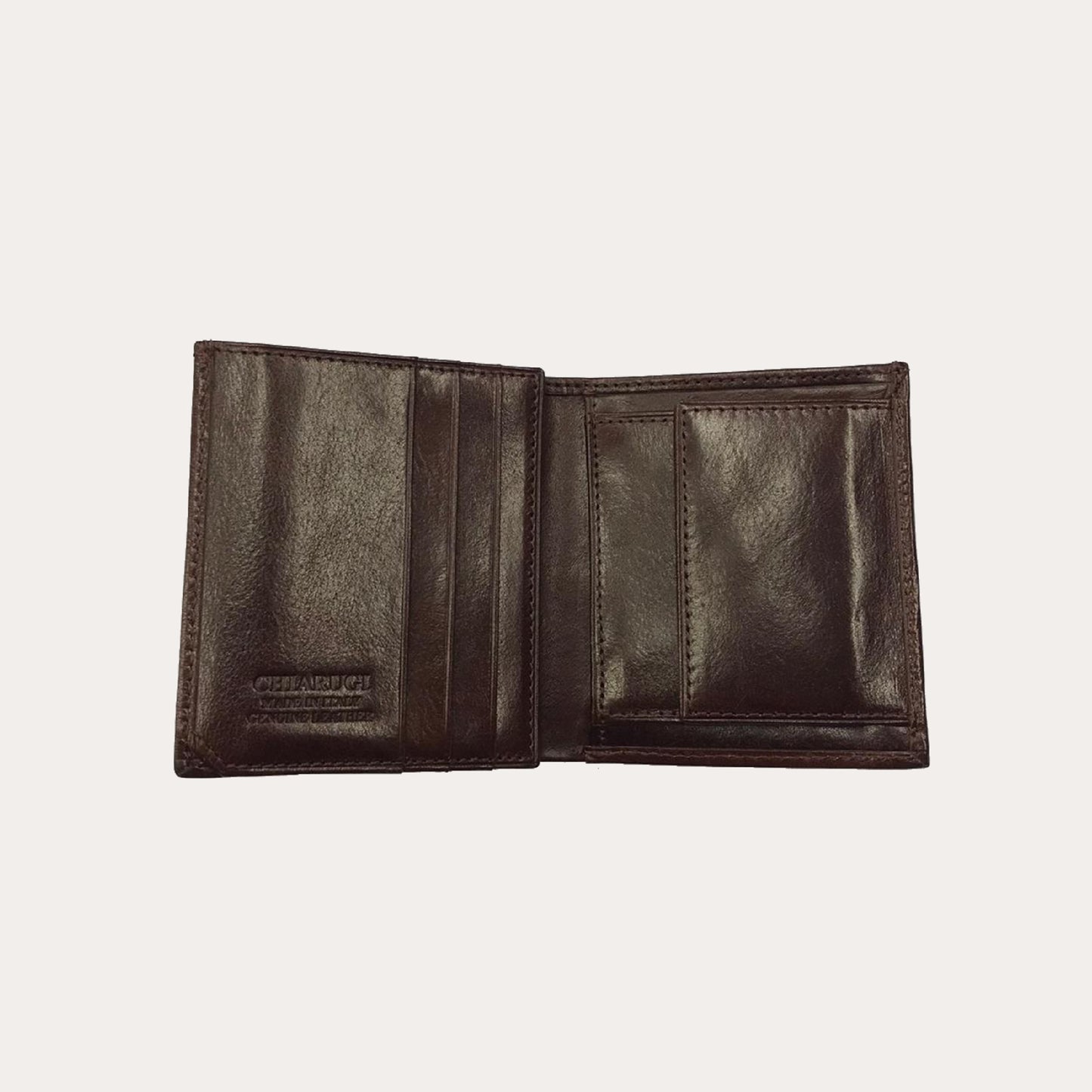 Chiarugi Maroon Leather Wallet-7 Credit Card/Coin Section