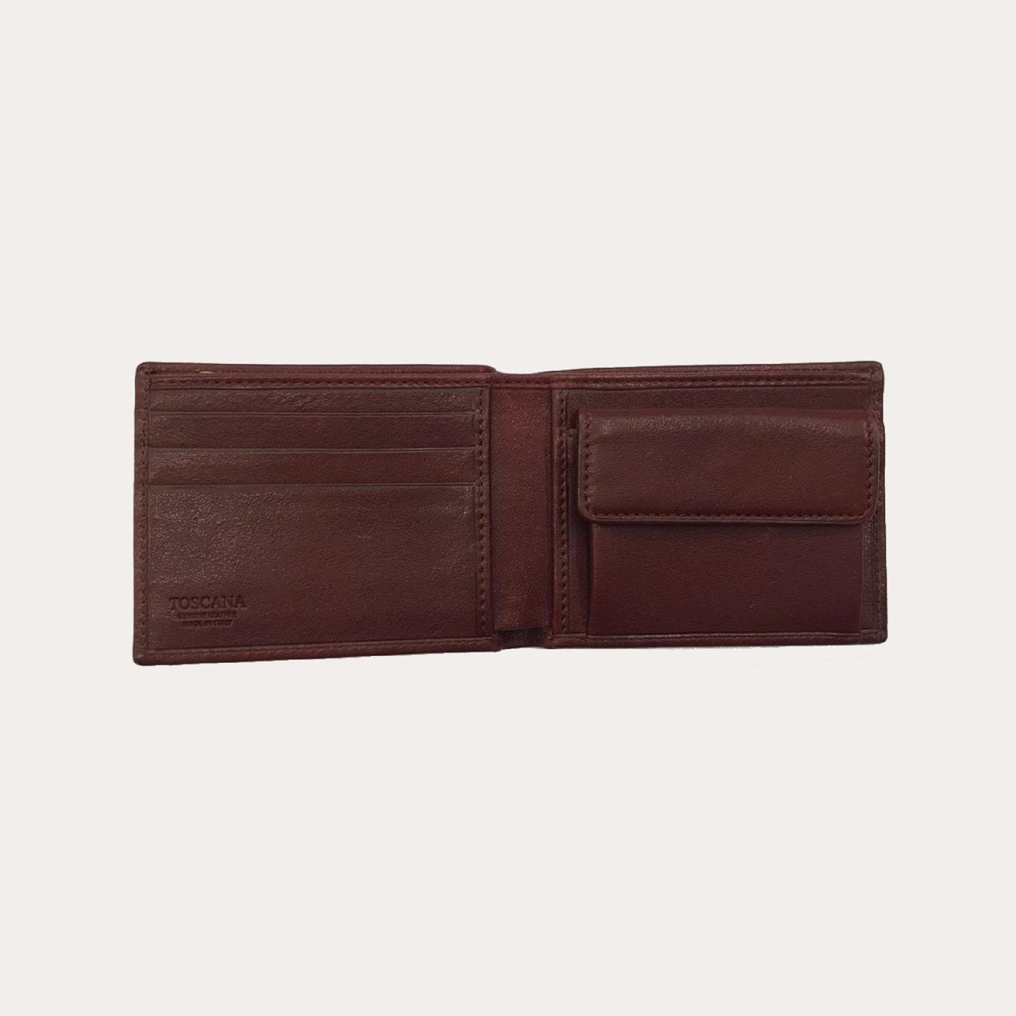 Maroon Vacchetta Leather Wallet