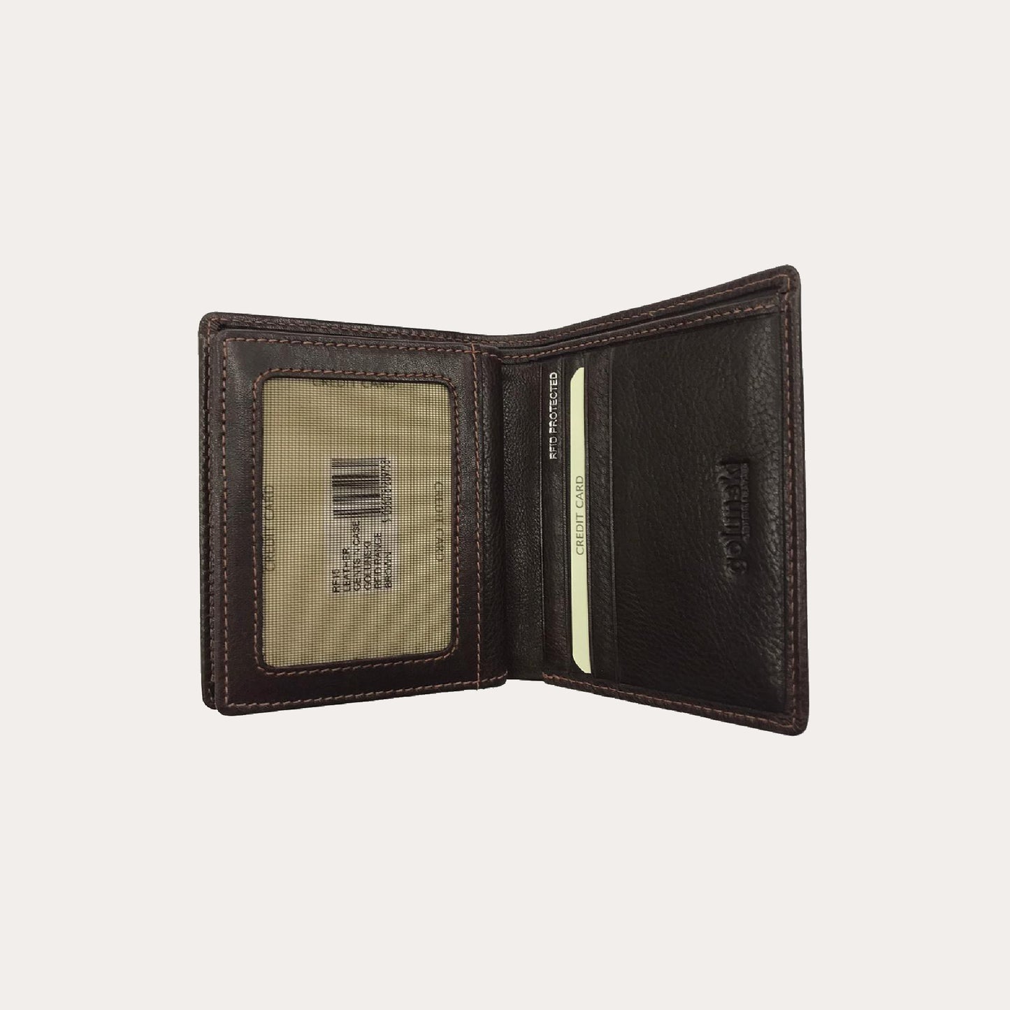 Brown Leather Wallet-12 Credit Card Sections