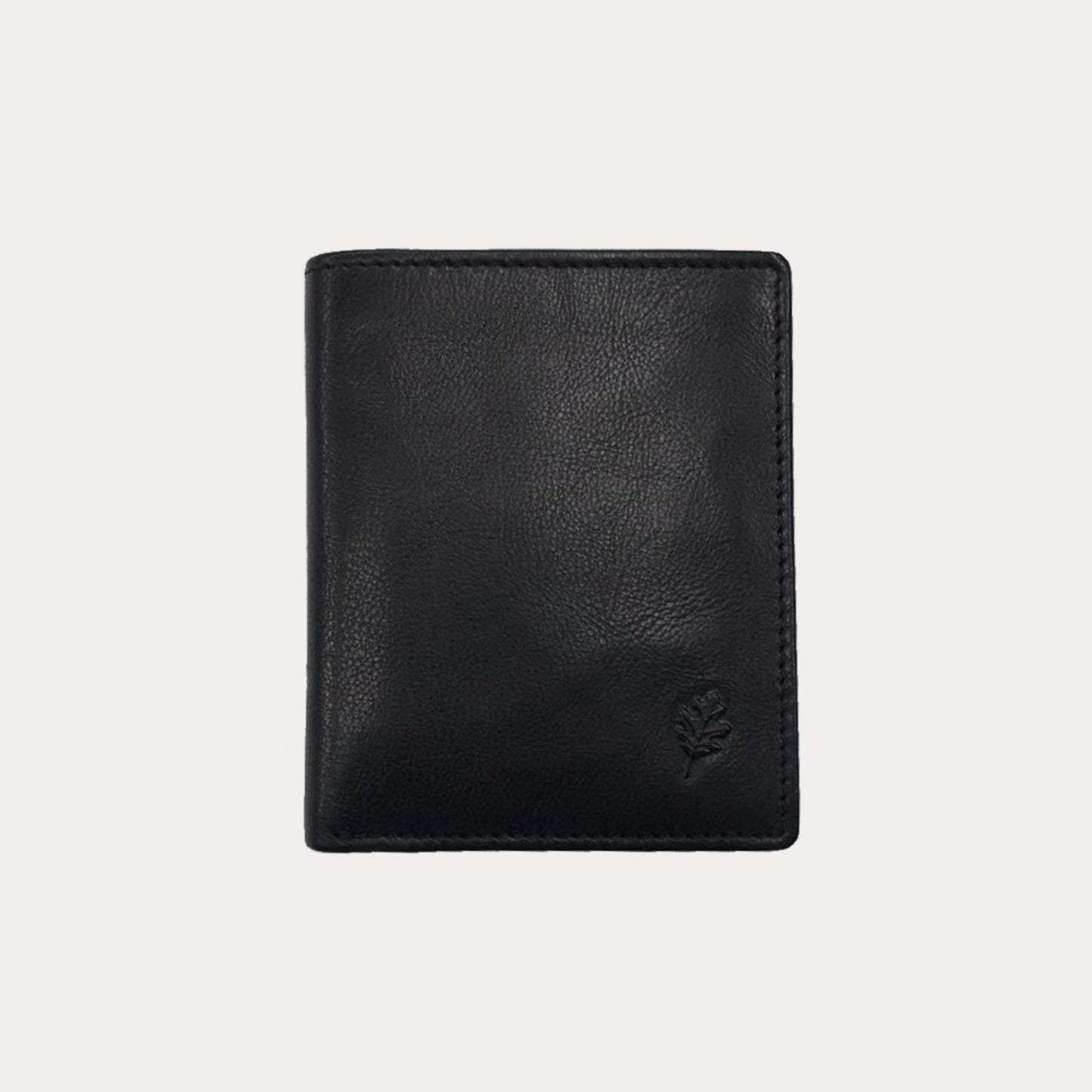 Black Leather Wallet-8 Credit Card Sections