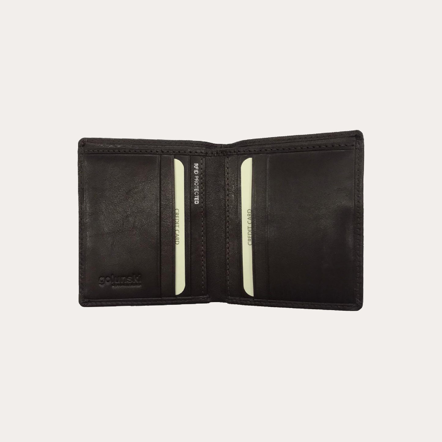 Brown Leather Wallet-8 Credit Card Sections