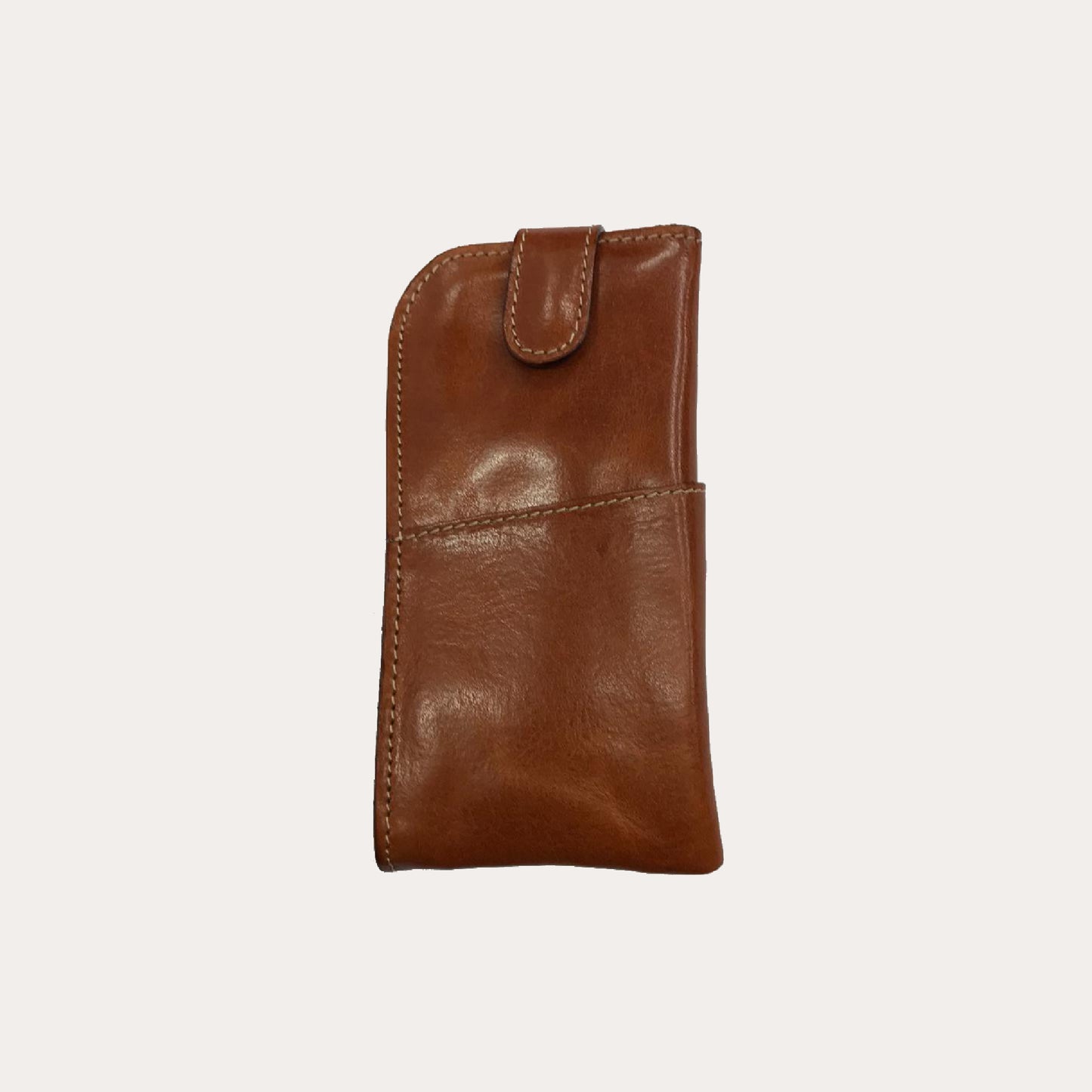 Chiarugi Tan Leather Glasses Case