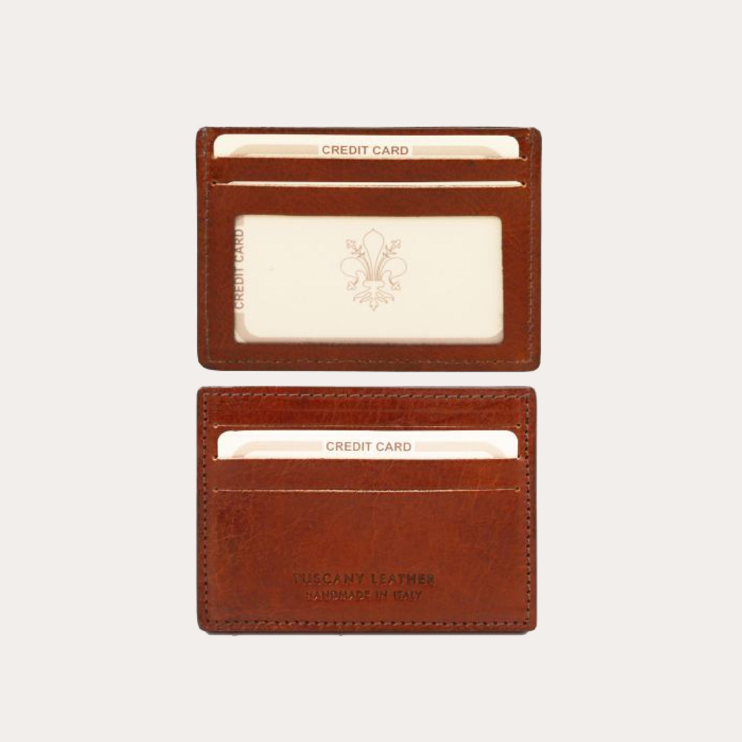Tuscany Leather Brown Leather Credit/Business Card Holder