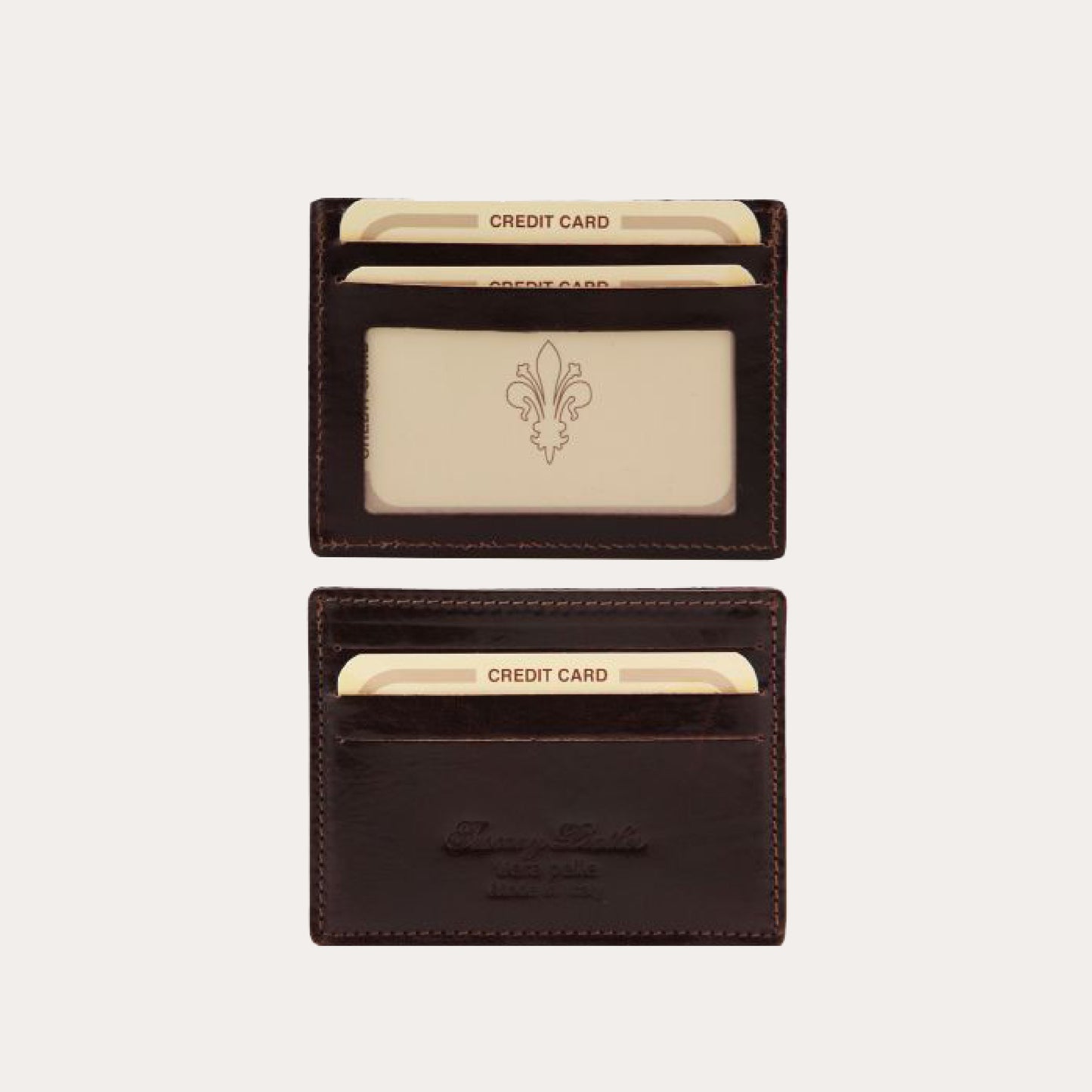 Tuscany Leather Dark Brown Leather Credit/Business Card Holder