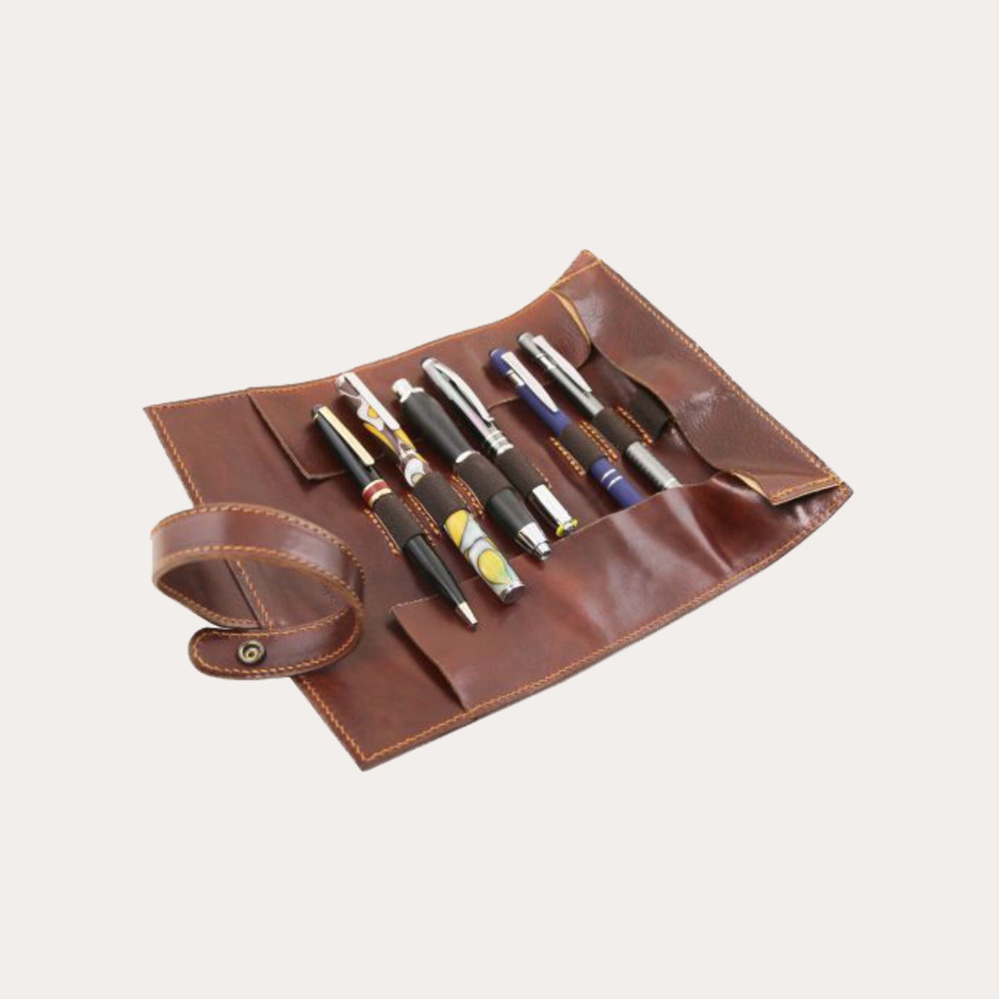 Tuscany Leather Black Leather Pen Holder